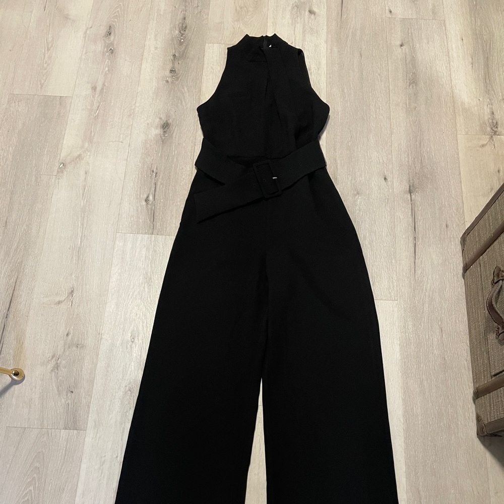 Zara black jumpsuit wide legs